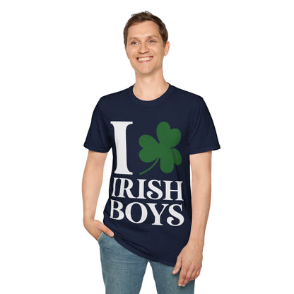 Funny I Love Irish Boys Shamrock St Patricks Day T-Shirt For Men Women T-Shirt