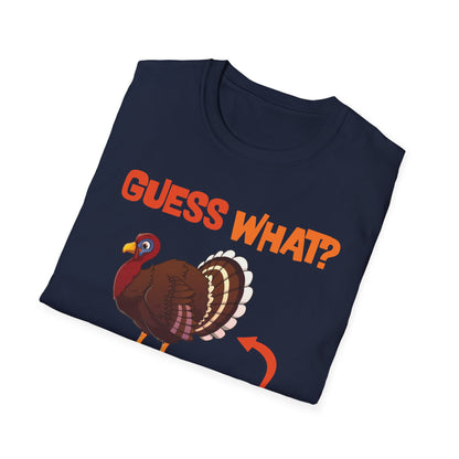 Guess What Turkey Butt Funny Thanksgiving T-Shirt For Men Women