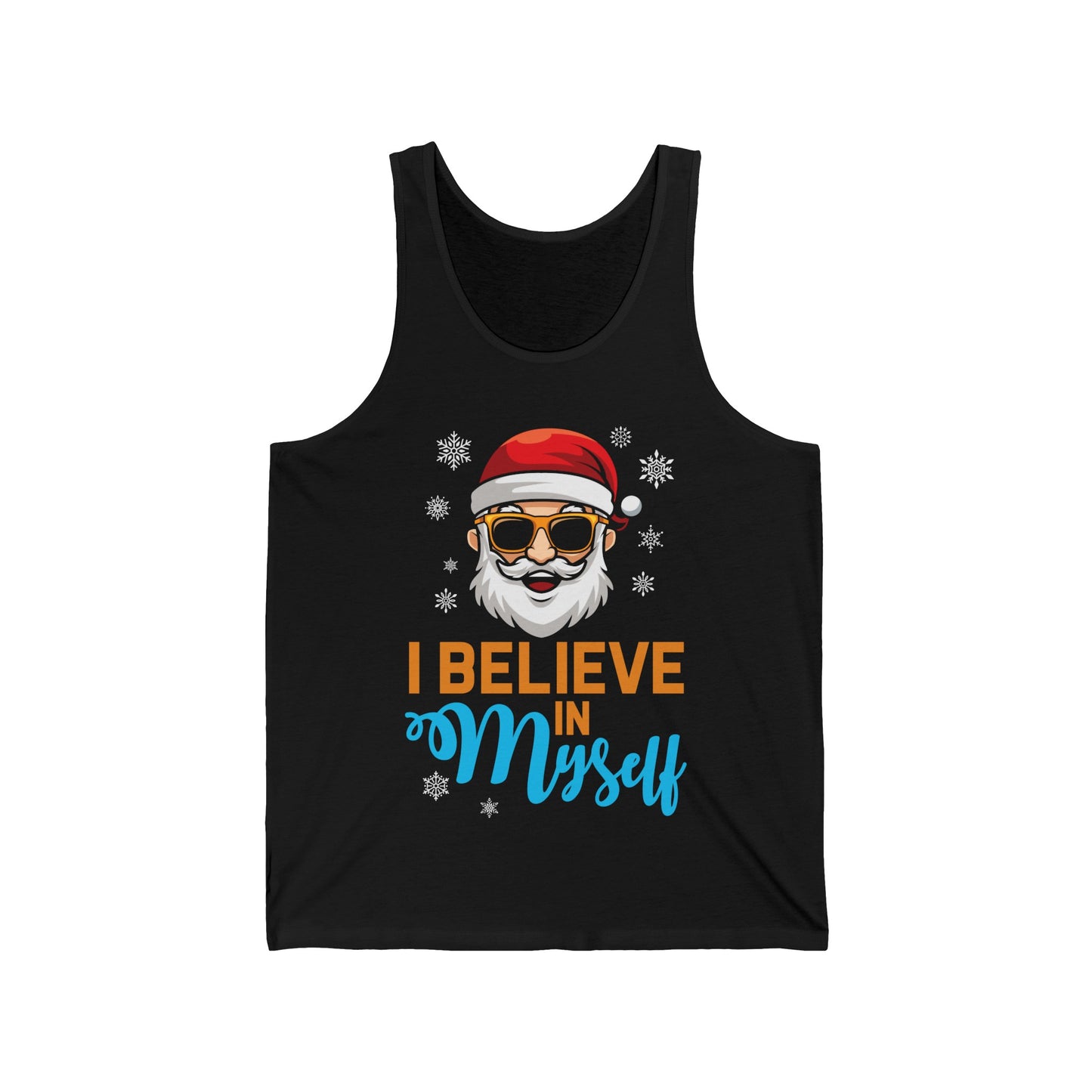 I Believe In Myself Santa Claus Funny Christmas Santa Xmas Tank Top