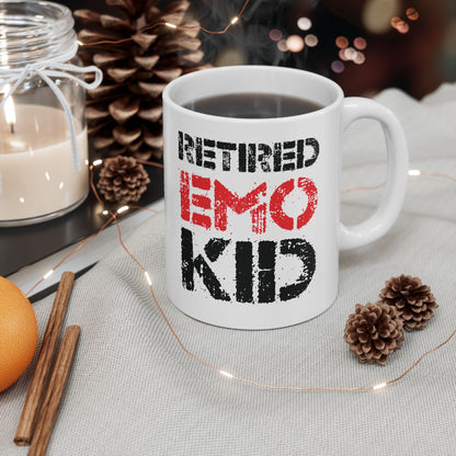 Funny Retired EMO Kid Retirement Sad Music Coffee Mug