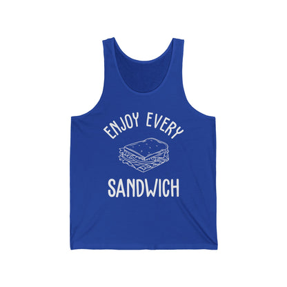 Enjoy Every Sandwich T-shirt For Women Men Food Cute Foodie Tank Tops