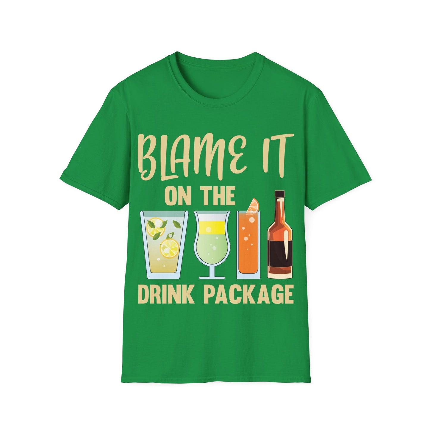 Blame It On The Drink Package Funny Cruise T-Shirt For Men Women T-Shirt