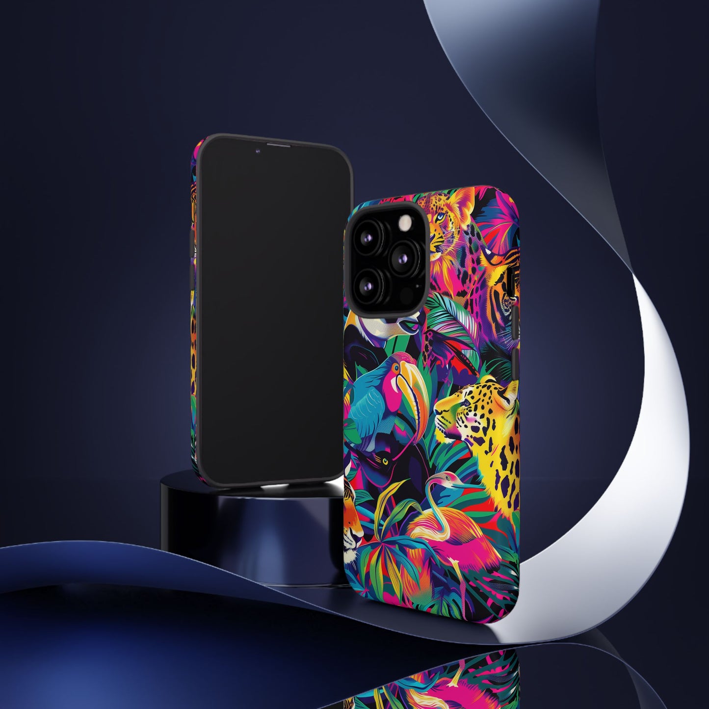 Animal Collage Pattern iPhone 13 14 15 16 Pro Max Plus Case Wireless Charging Compatible Tough Cases Protection, Magnetic Phone Case for iPhone Classic Series