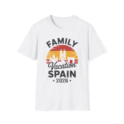 Family Vacation Spain 2026 Traveler Trip Tour T-Shirt For Men Women Tourist