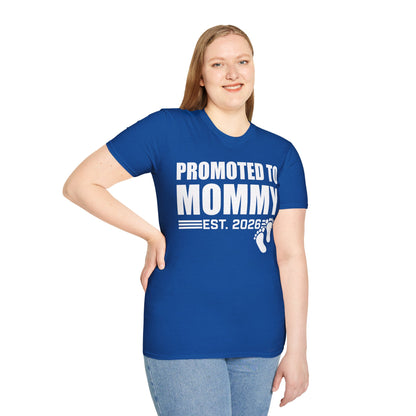 Promoted To Mommy 2026 Pregnancy Announcement Mothers Day Mom To Be T-shirt