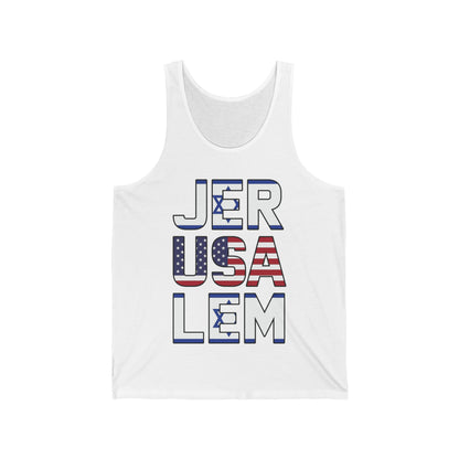 Jerusalem City Usa Israel Flag Jewish Support Jerusalem Tank Top For Men Women Tank Top