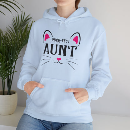 PURR-FECT Aunt Funny Cat Lover Cute Funny Kitten Hoodie Gift For Men Women Hoodie