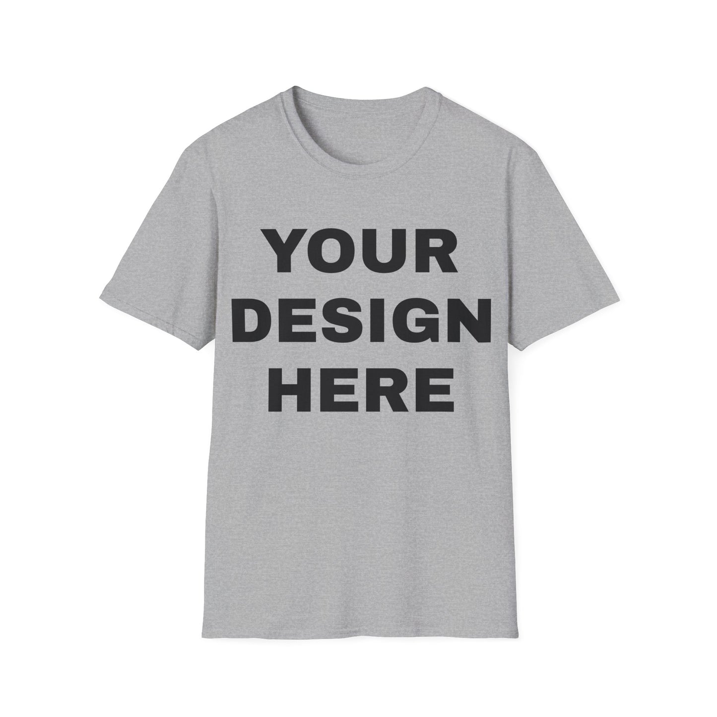 Custom Text Personalized Your Design on Unisex Softstyle T-Shirt