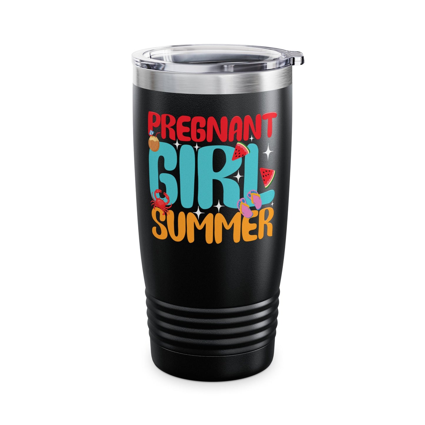 Groovy Pregnancy Reveal Pregnant Girl Summer Tumbler For Baby Shower Tumbler