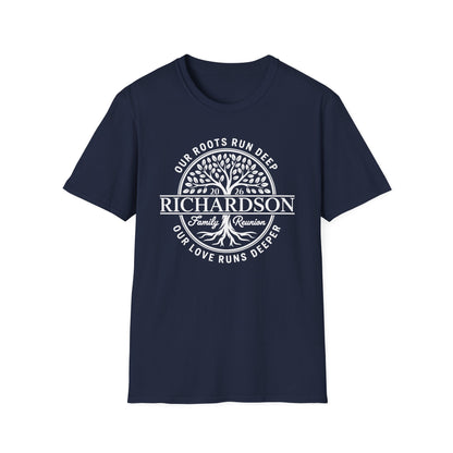 Personalized Richardson Family Reunion Our Roots Run Deep T-Shirt For Men Women