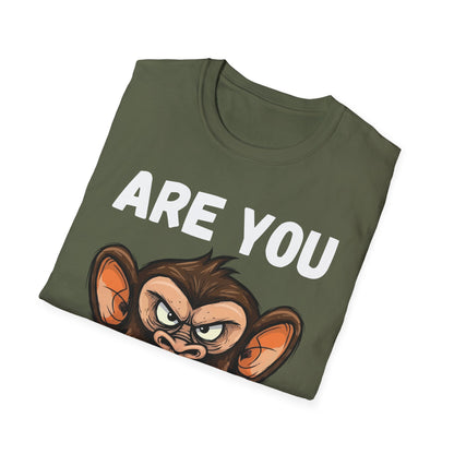 Humor are You Serious Grumpy Funny Monkey Meme T-Shirt