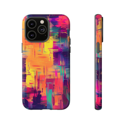 Glitch Art Pattern  iPhone 13 14 15 16 Pro Max Plus Case Wireless Charging Compatible Tough Cases Protection, Magnetic Phone Case for iPhone Classic Series