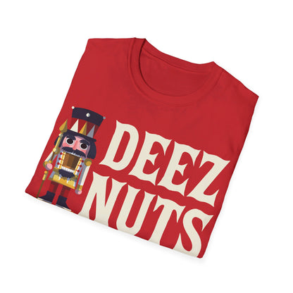 Funny Deez Nuts Nutcracker Ugly Christmas Meme Xmas Gift T-Shirt Men Women