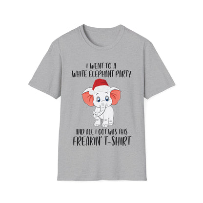 I Went To A Party And All I Got White Elephant Christmas Fun T-Shirt Gift Exchange Contest T-Shirt