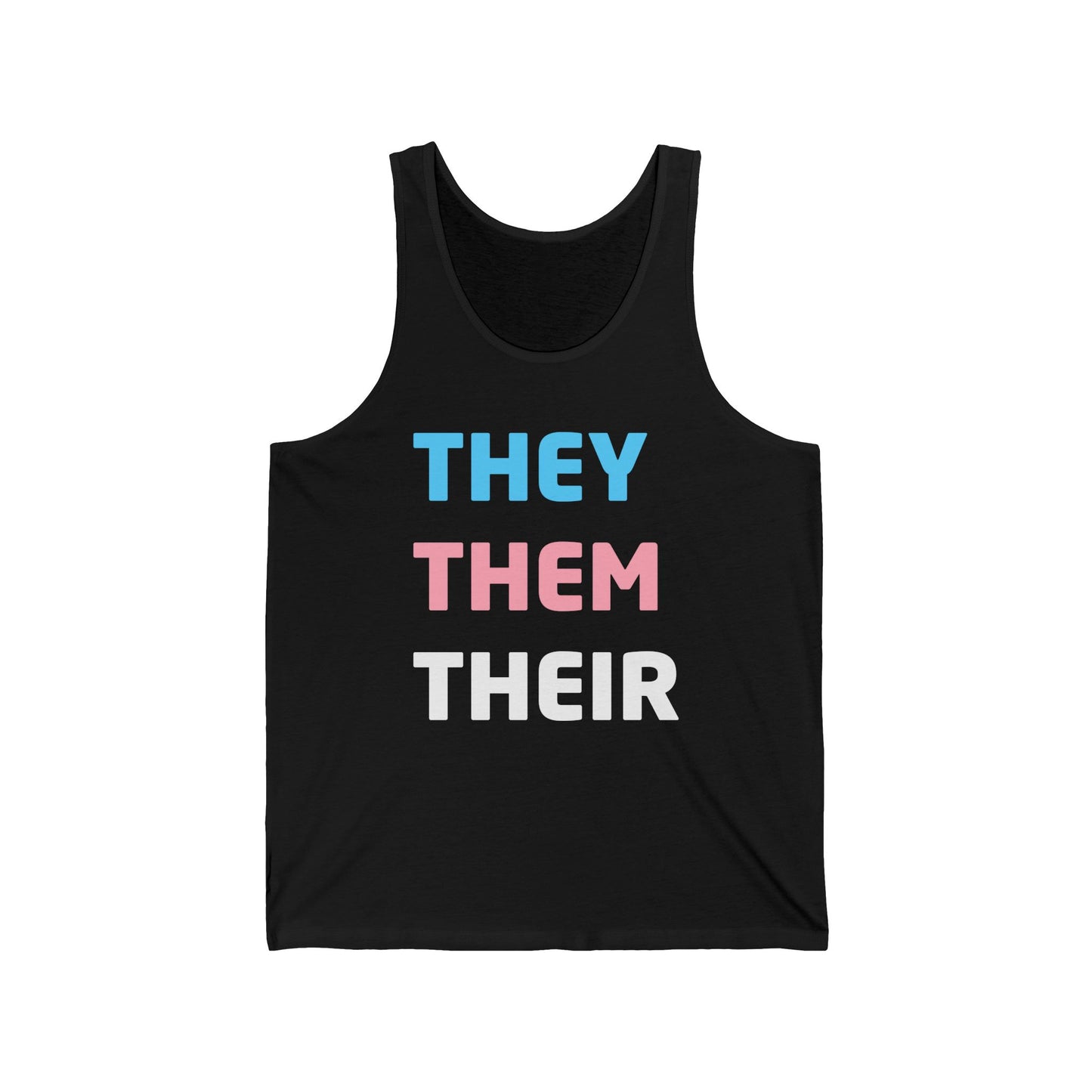 They Them Their LGBTQ Pride Pronouns for Nonbinary Enby NB Tank Top
