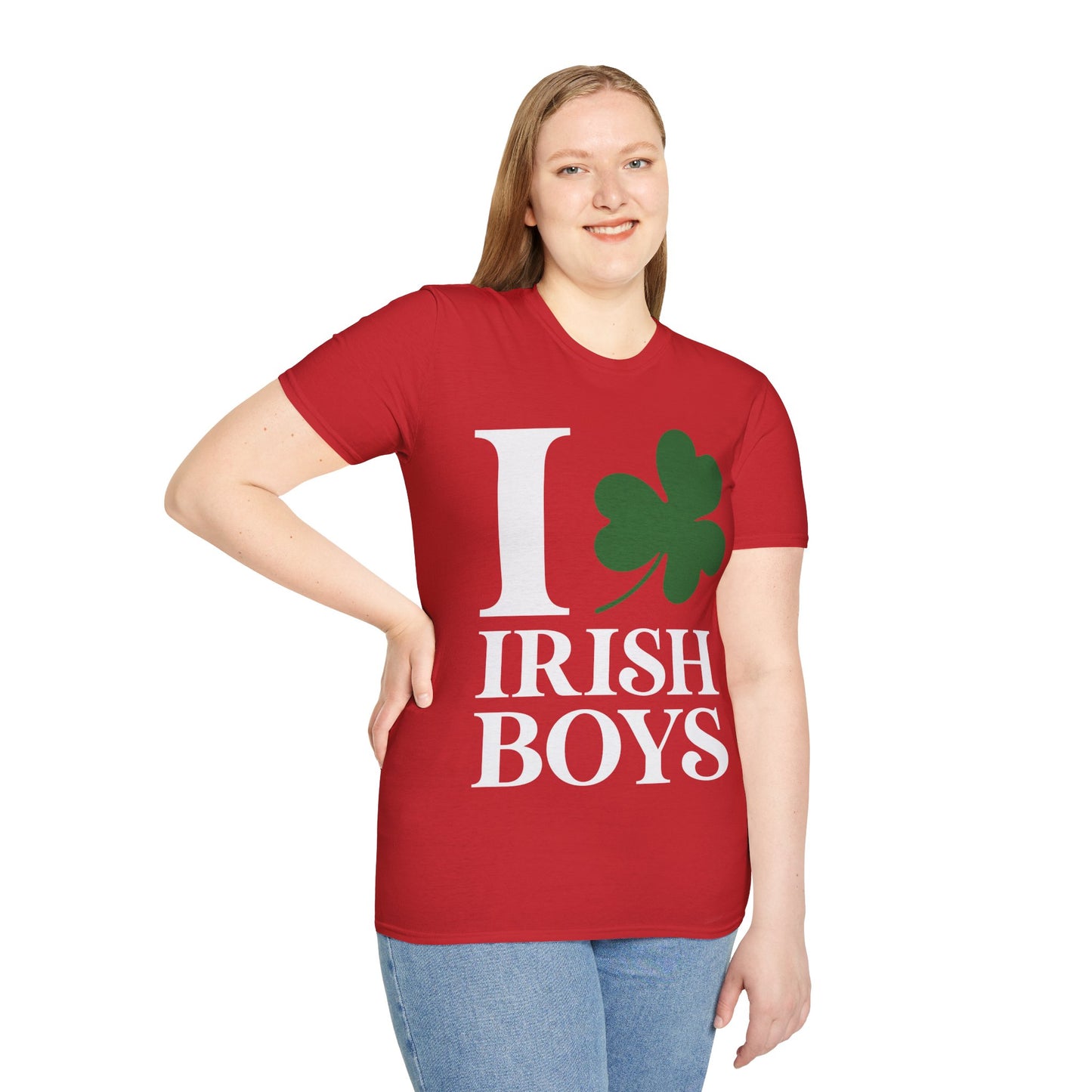 Funny I Love Irish Boys Shamrock St Patricks Day T-Shirt For Men Women T-Shirt