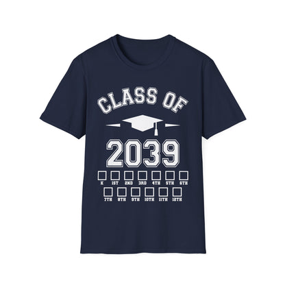 Funny Class of 2039 Checklist Grow with Me Kindergarten First Day Graduation