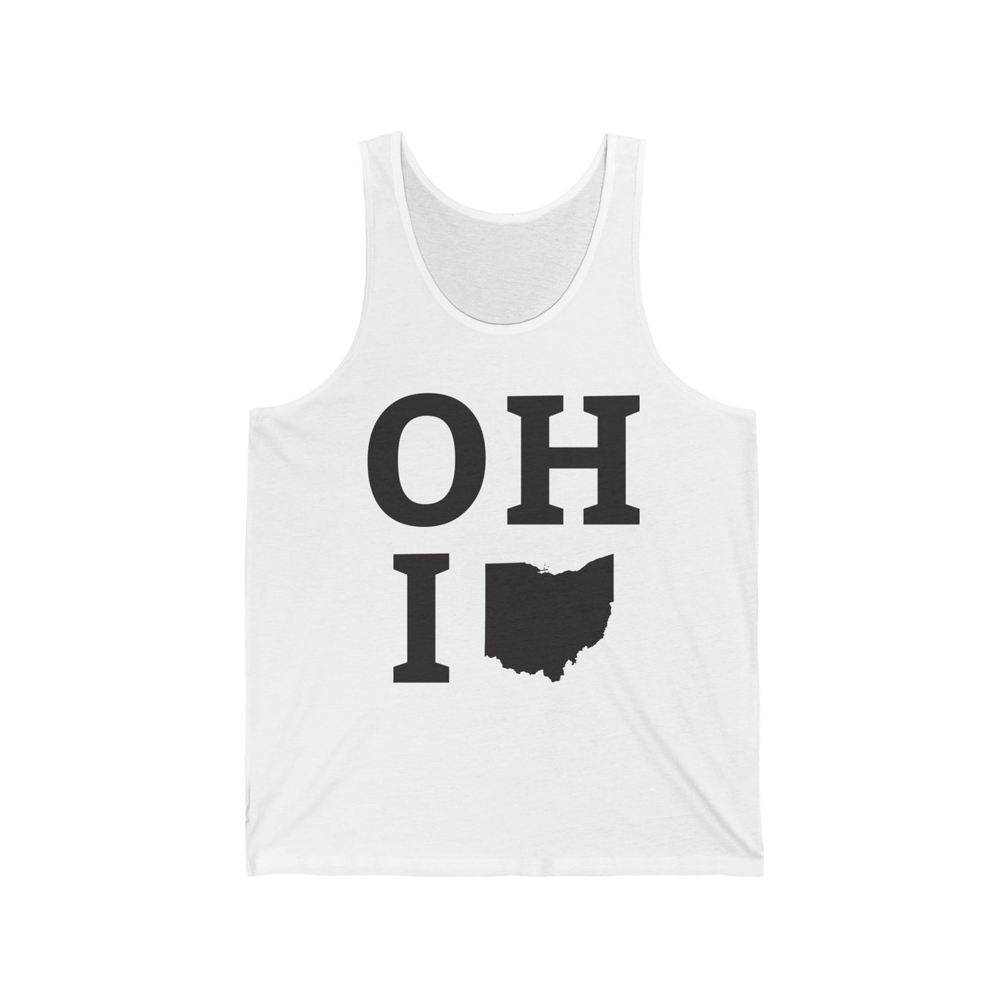 Vintage State of Ohio Flag Map Distressed Tank Top Men Women