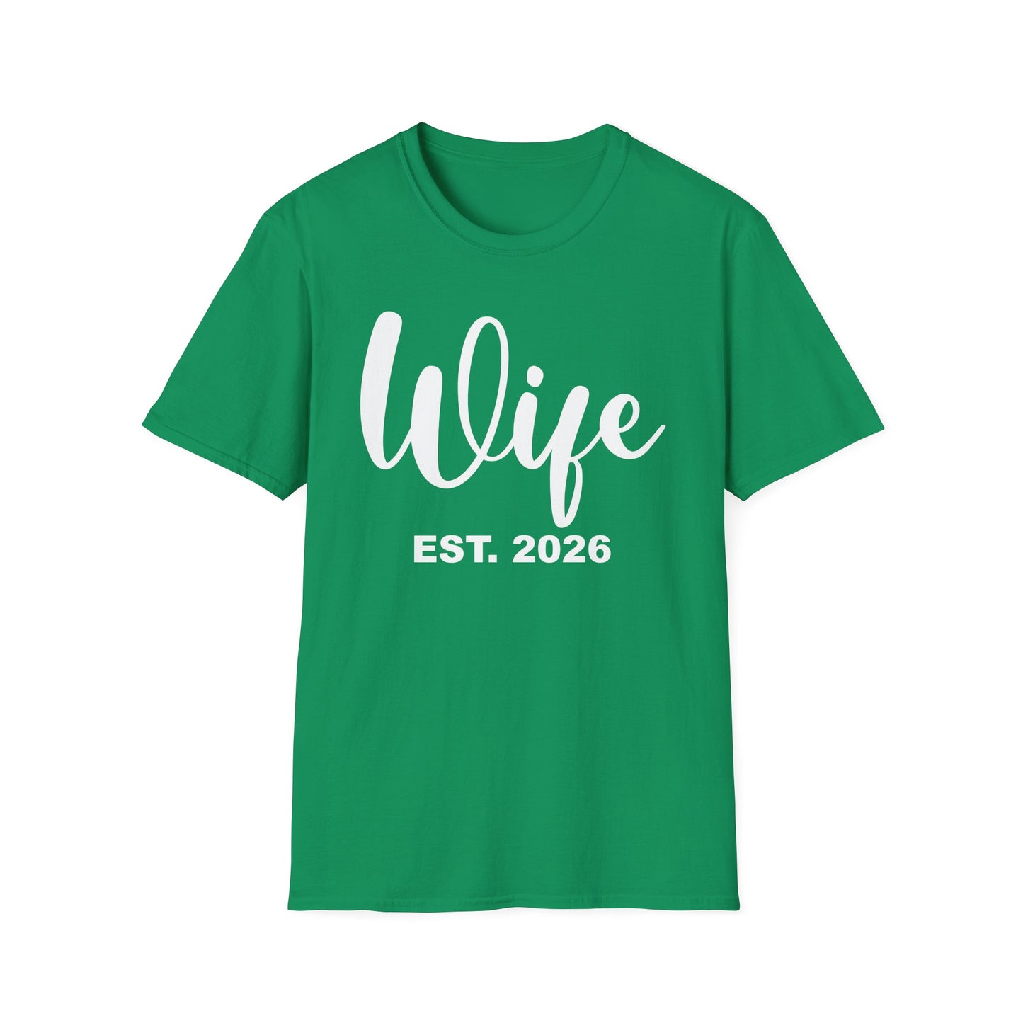 Funny Wife Est 2026 Just Married Bride Honeymoon Couple Wedding T-Shirt For Women