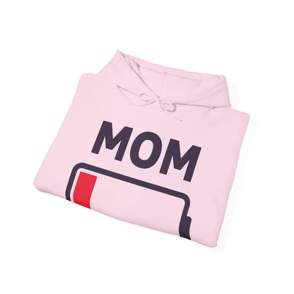 Funny Mom Tired Low Battery Mothers Day Hoodie