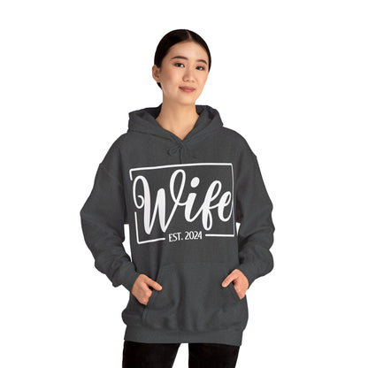 Wife Est 2024 Just Married Honeymoon Wedding Couples  Hoodie For Women Hoodie