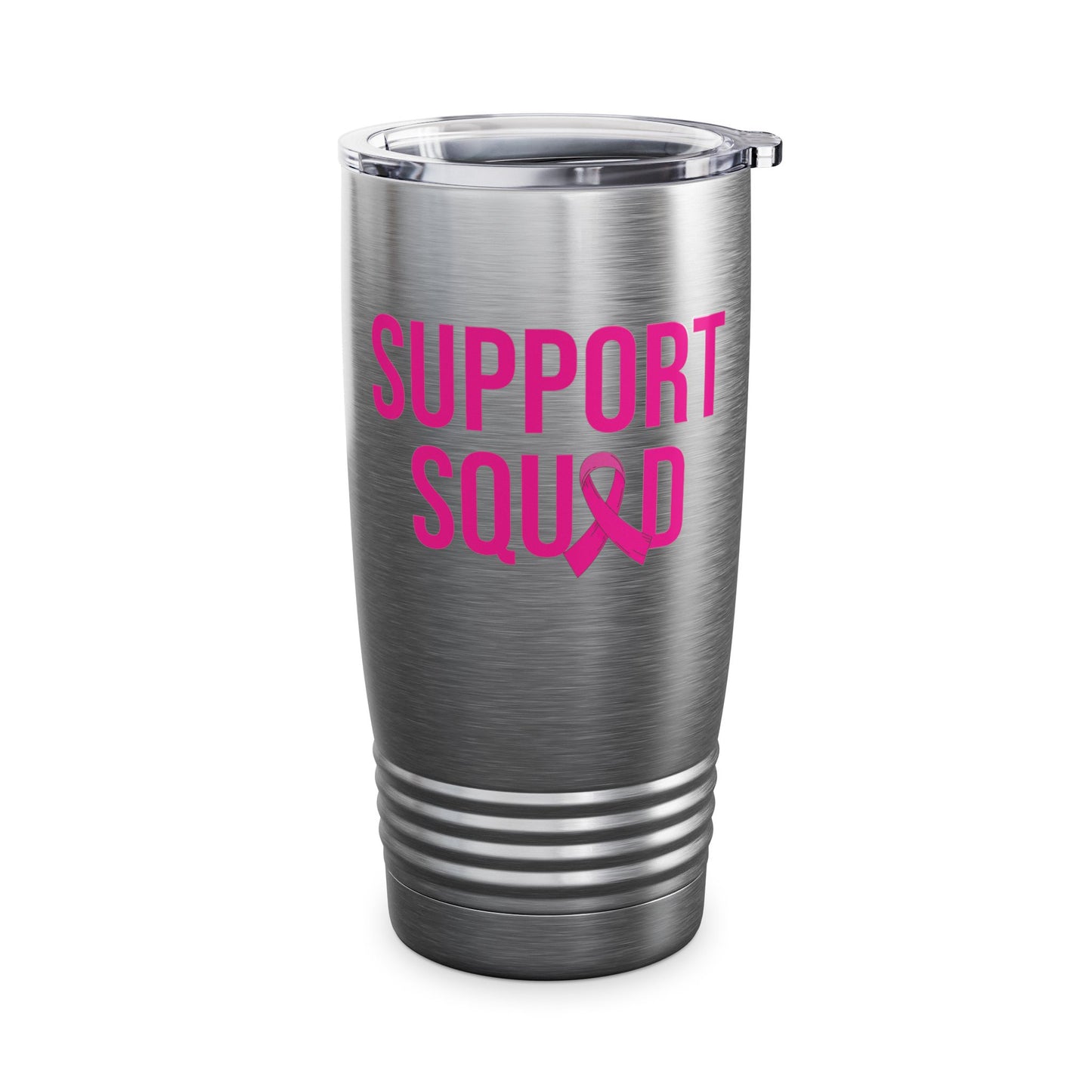 Support Squad Breast Cancer Warrior Awareness October Pink Tumbler