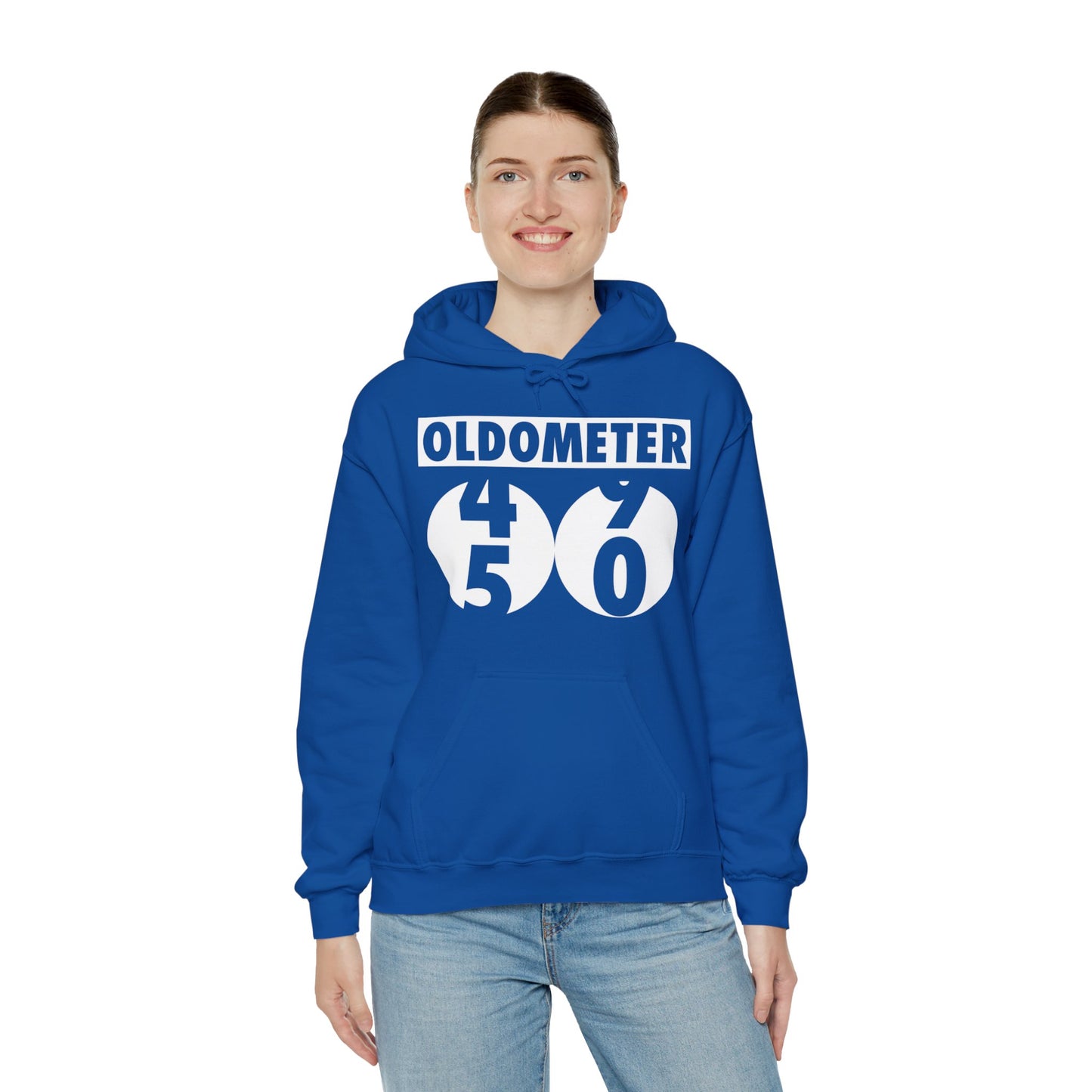 Funny Oldometer Odometer 50th Birthday Gift 50 yrs Old Joke Hoodie For Men Women Hoodie
