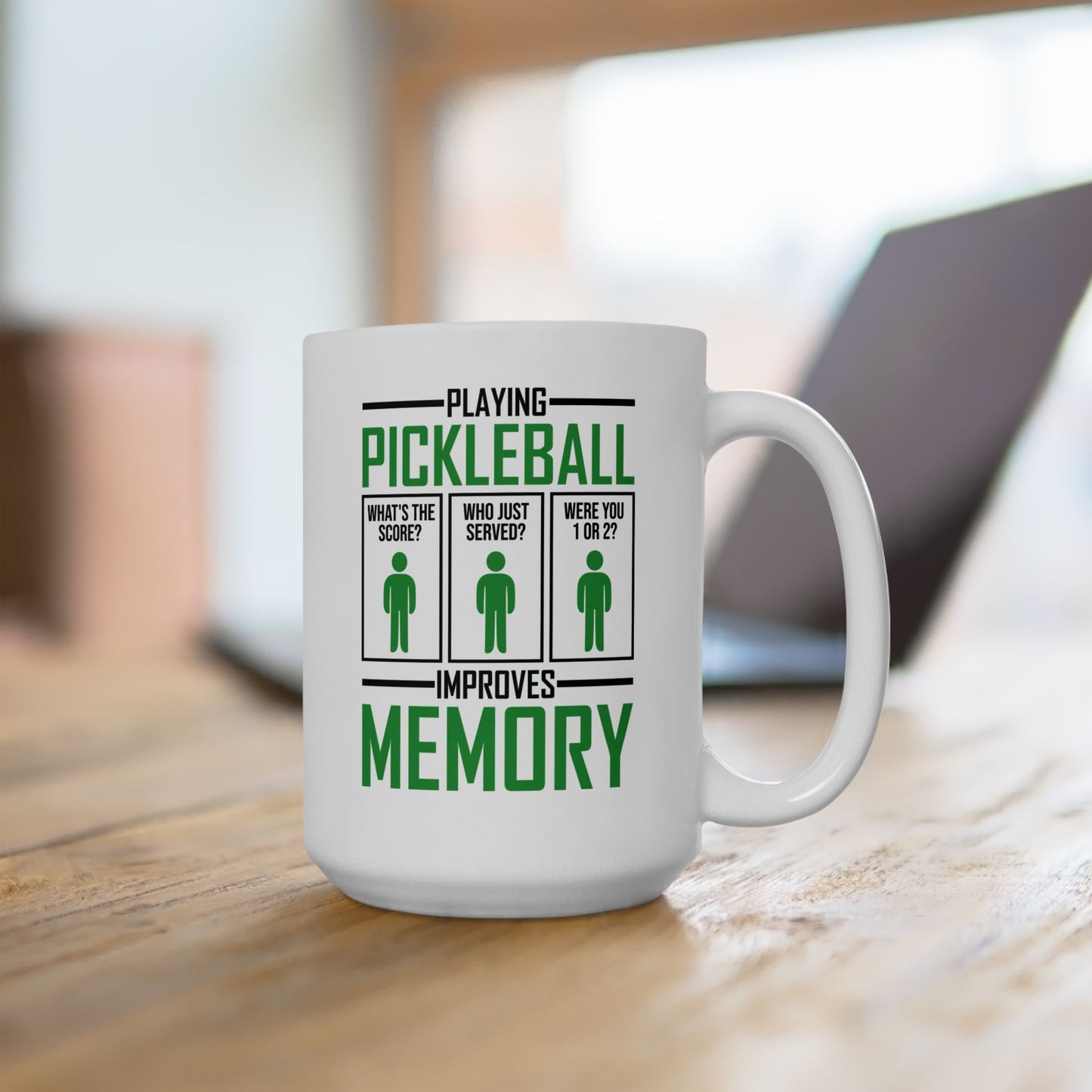 Funny Playing Pickleball Improves Memory Dink Player Coffee Mug