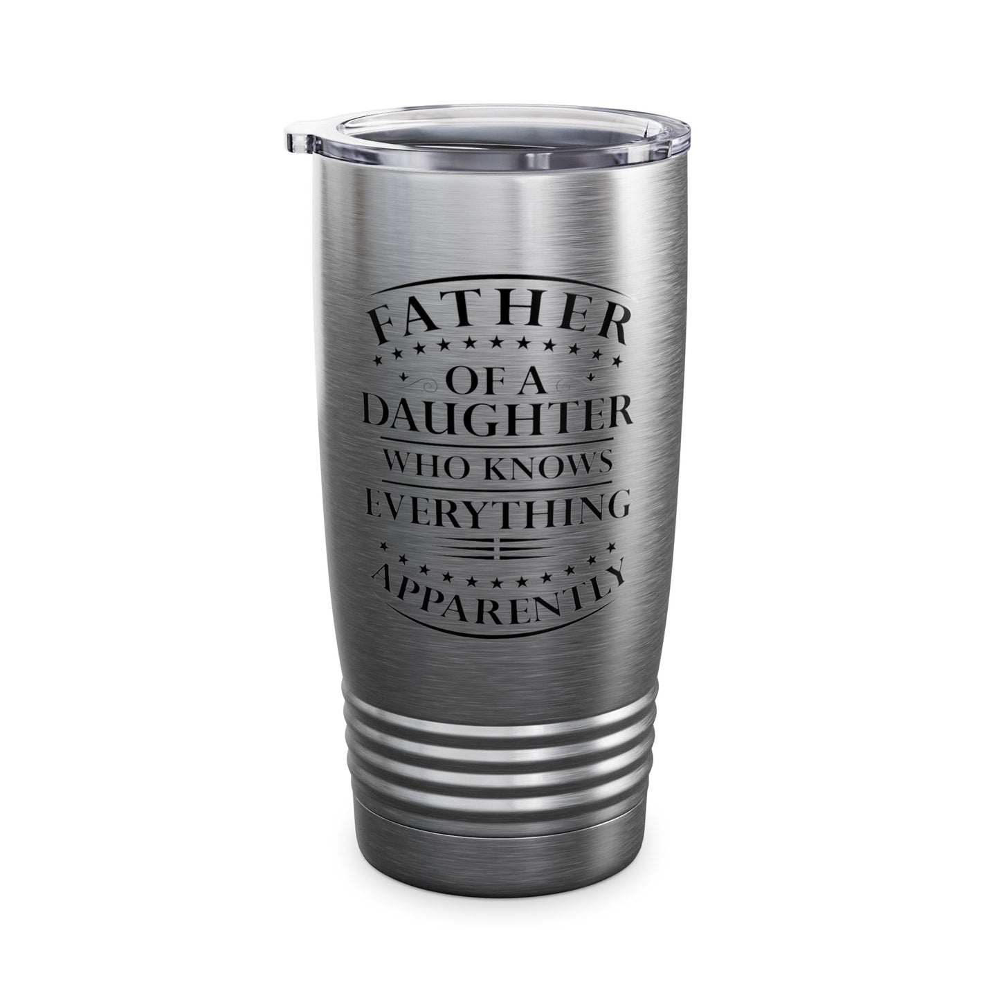 Funny Father Daughter Knows Everything Dad Fathers Day Vintage Tumbler For Men Women Tumbler