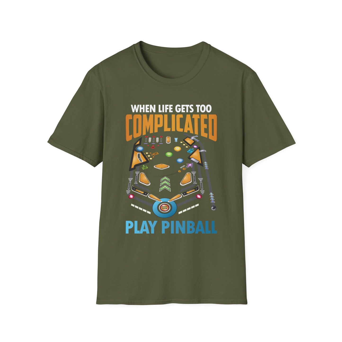 Pinball Funny T-shirt When Life Gets Too Complicated Pinball Lover Premium T-shirt