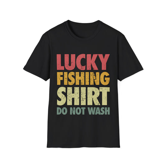 Funny Lucky Fishing Shirt Do Not Wash Vintage Fishing Lover fisherman T-Shirt Men Women