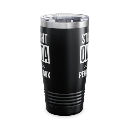 Funny Ice Hockey Straight Outta Penalty Box Tumbler For Men Women Tumbler