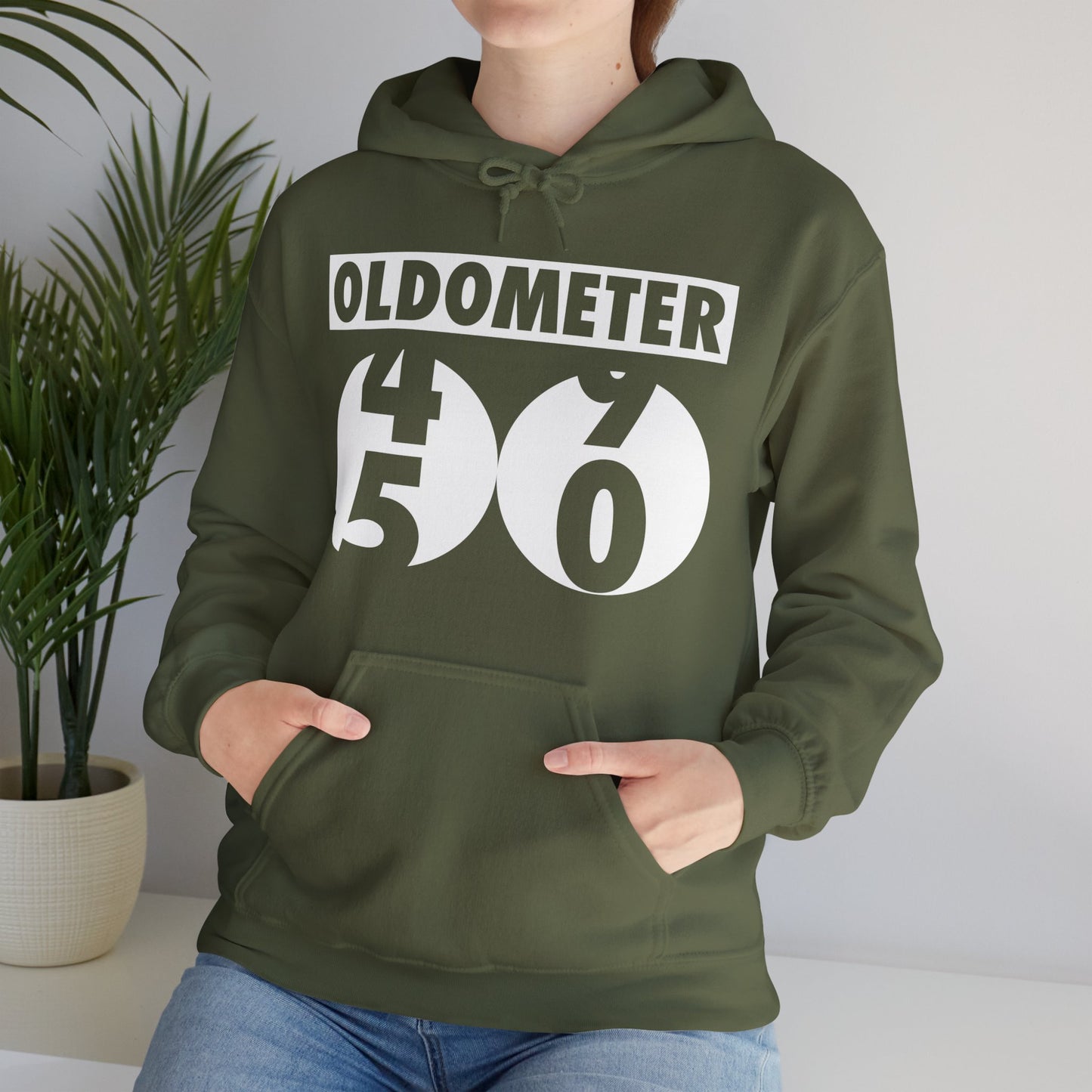 Funny Oldometer Odometer 50th Birthday Gift 50 yrs Old Joke Hoodie For Men Women Hoodie