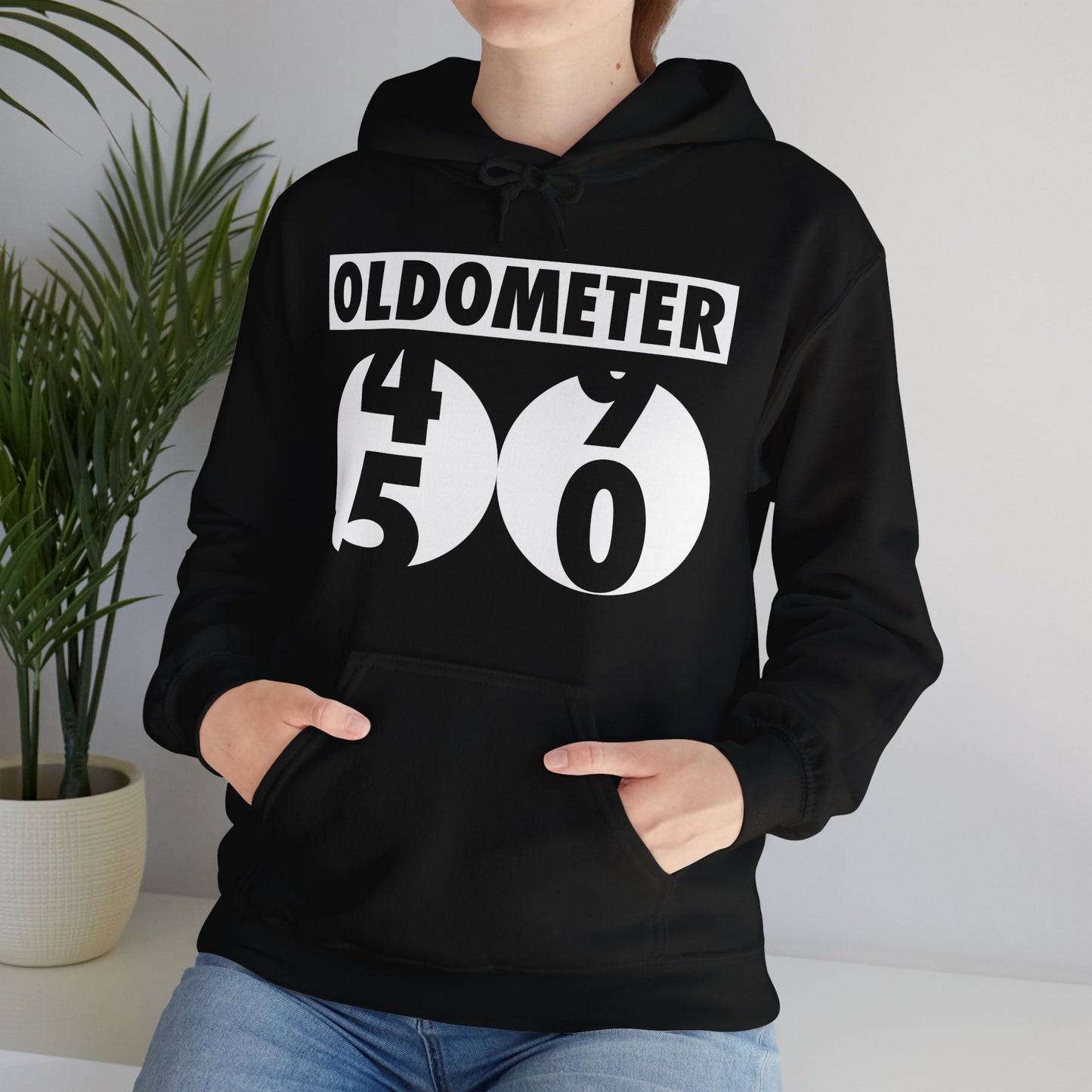 Funny Oldometer Odometer 50th Birthday Gift 50 yrs Old Joke Hoodie For Men Women Hoodie