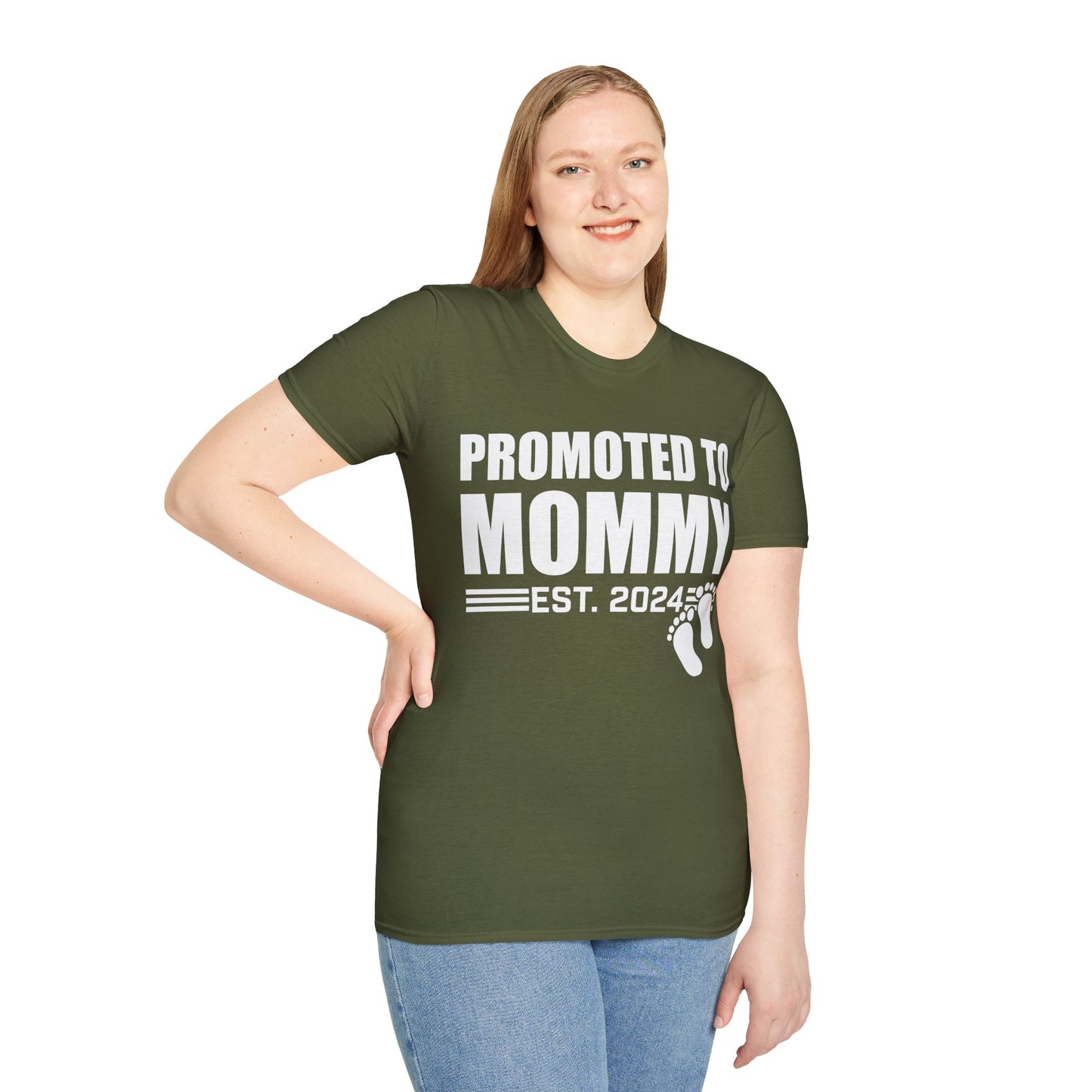 Promoted To Mommy 2024 Pregnancy Announcement Mothers Day Mom To Be T-shirt