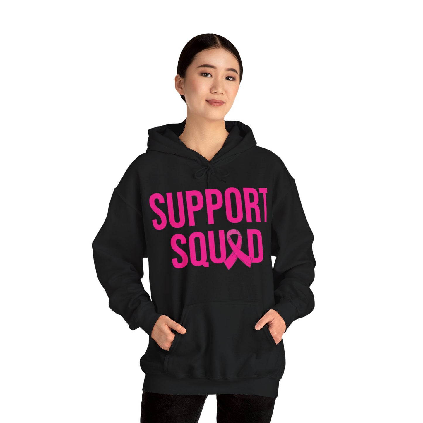 Support Squad Breast Cancer Warrior Awareness October Pink Hoodie