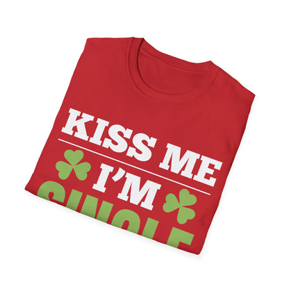 Kiss Me I'm Single T-Shirt St Patrick Day T-Shirt for Men Women