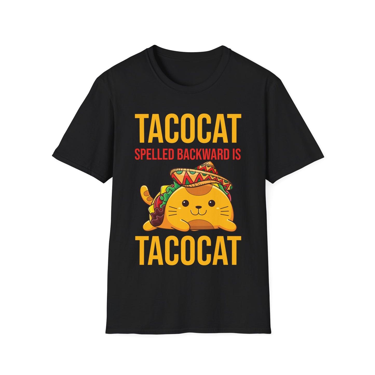 Funny Tacocat Spelled Backwards is Tacocat Cat Food Foodie T-Shirt