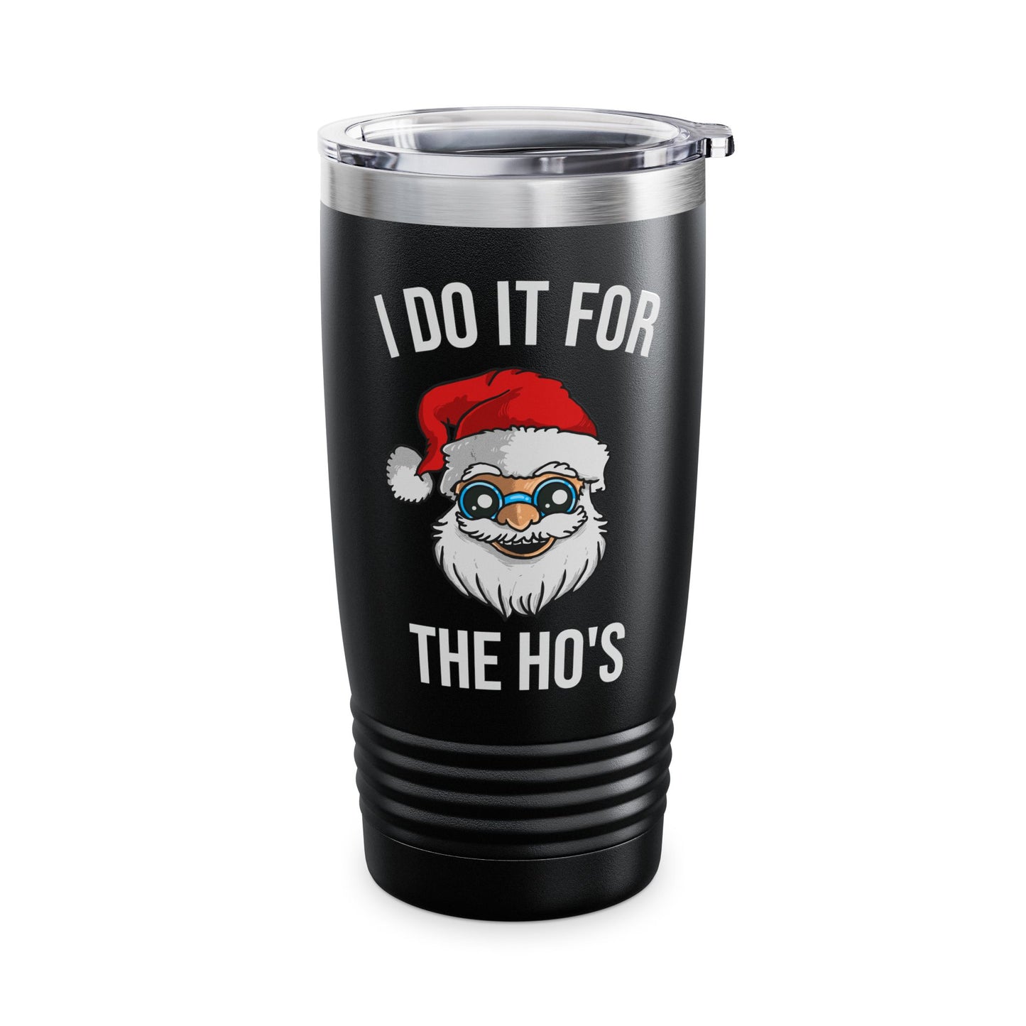 Funny Santa I Do It For The Ho's Christmas Xmas Tumbler Men Women