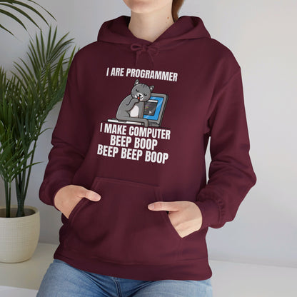 Funny I Are Programmer I Make Computer Beep Boop Cute Cat Hoodie For Men Women Hoodie