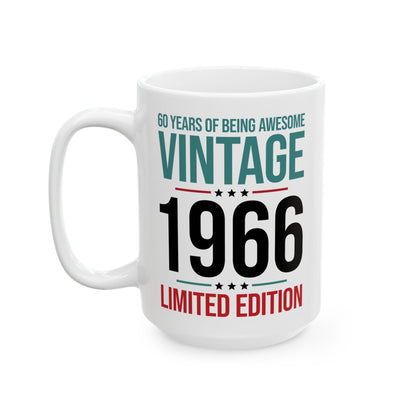 60 Year Old Gifts Vintage 1966 60 Years Awesome 60th Birthday Coffee Mug