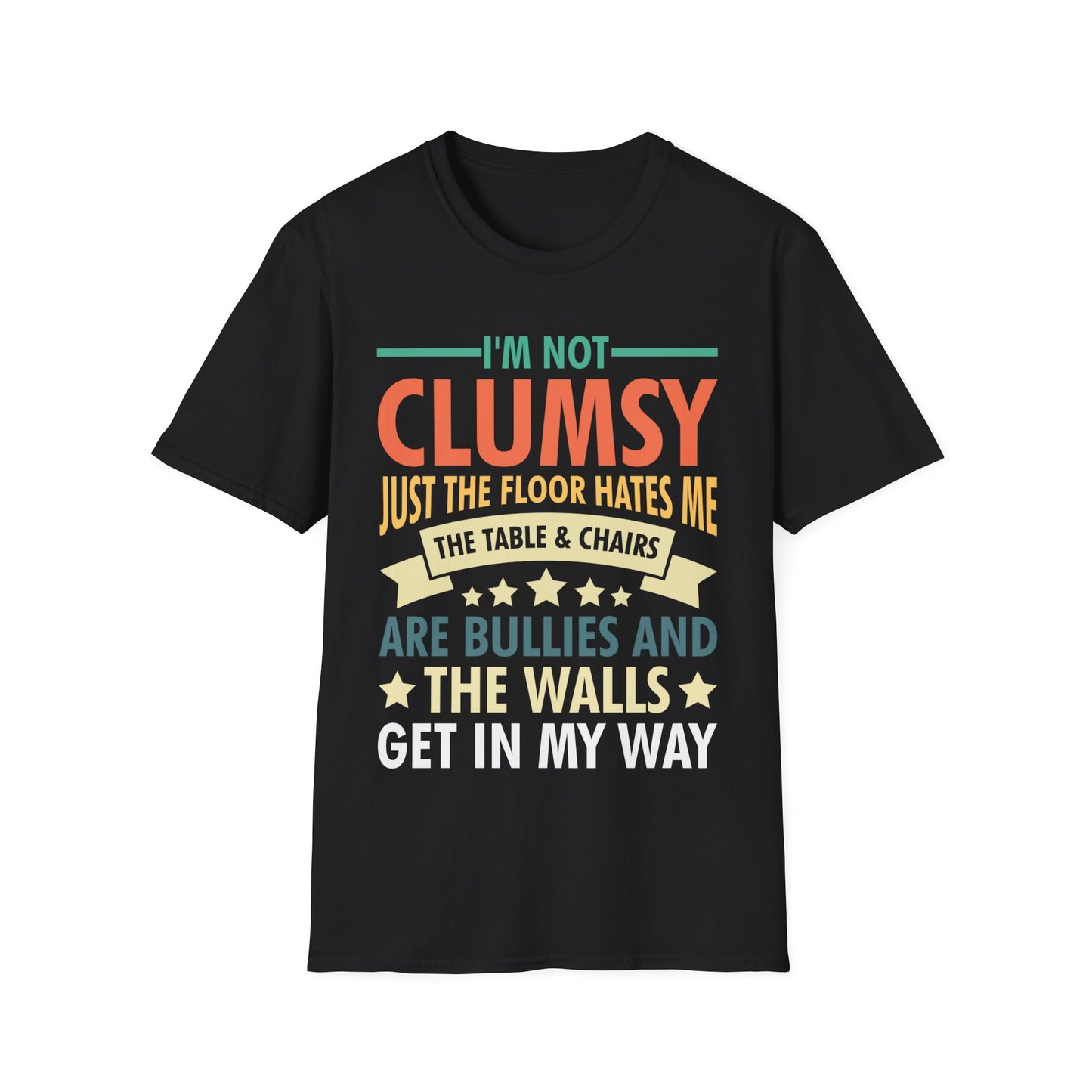 Funny Clumsy T-Shirts I'm Not Clumsy Hilarious Retro Vintage T-Shirt