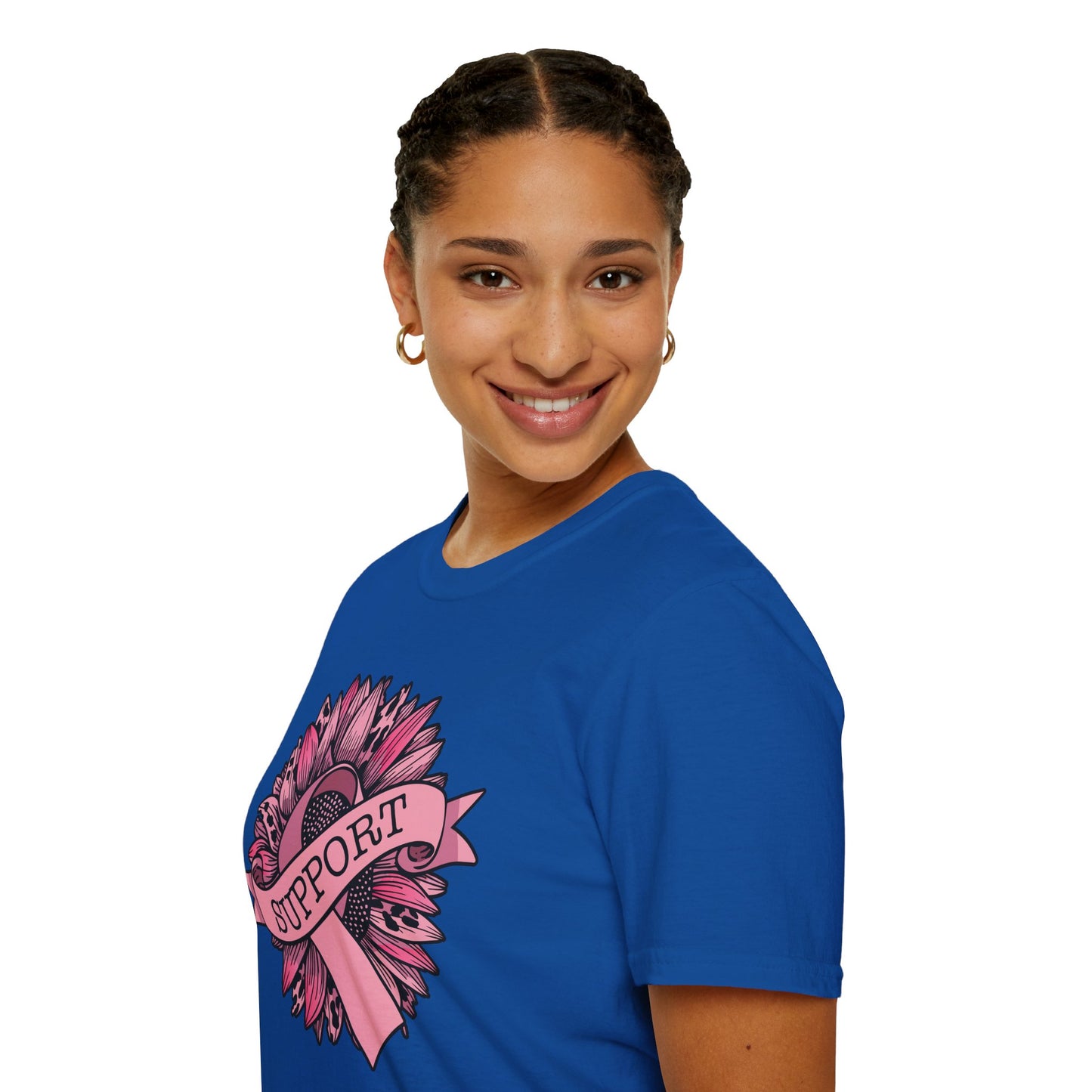 Sunflower Pink Breast Cancer Awareness Women Warrior T-Shirt For Men Women