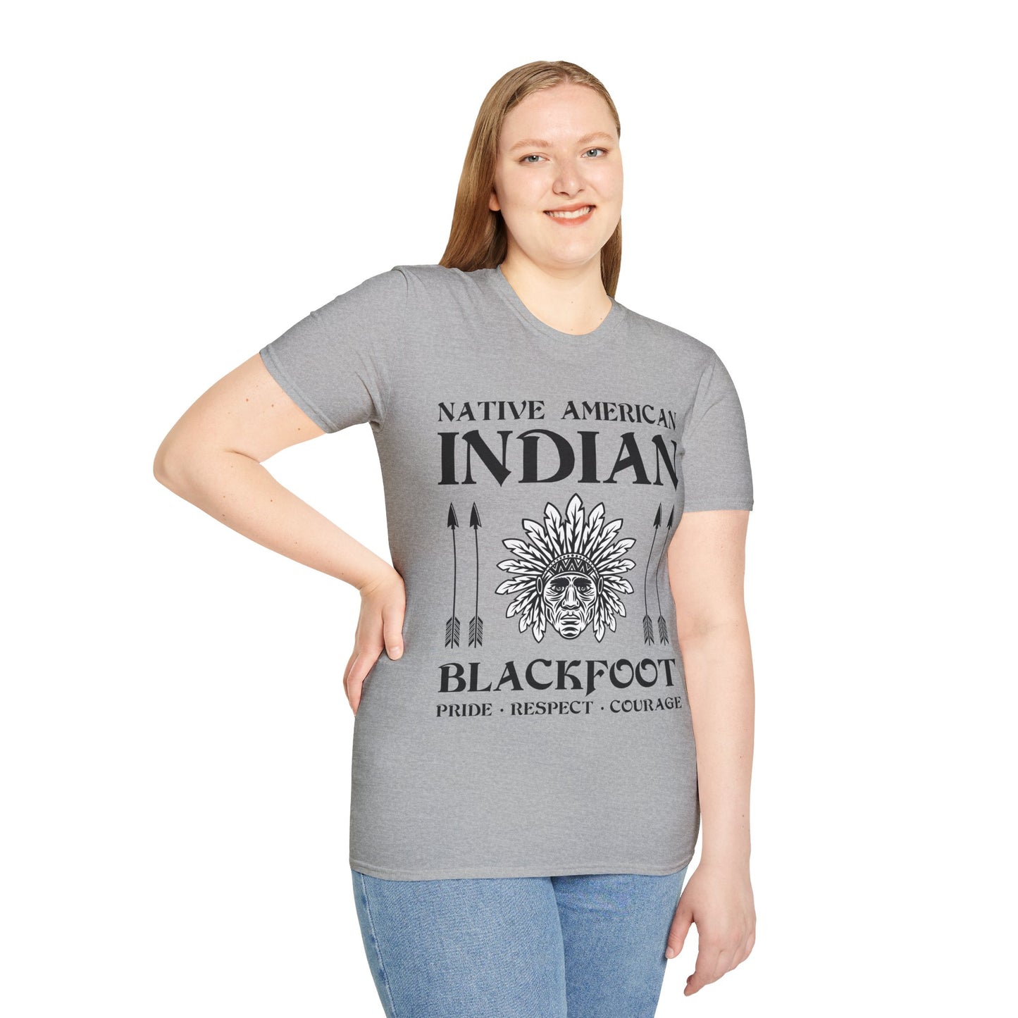 Blackfoot Native American Indian Pride Respect Courage Indigenous Tribe T-Shirt