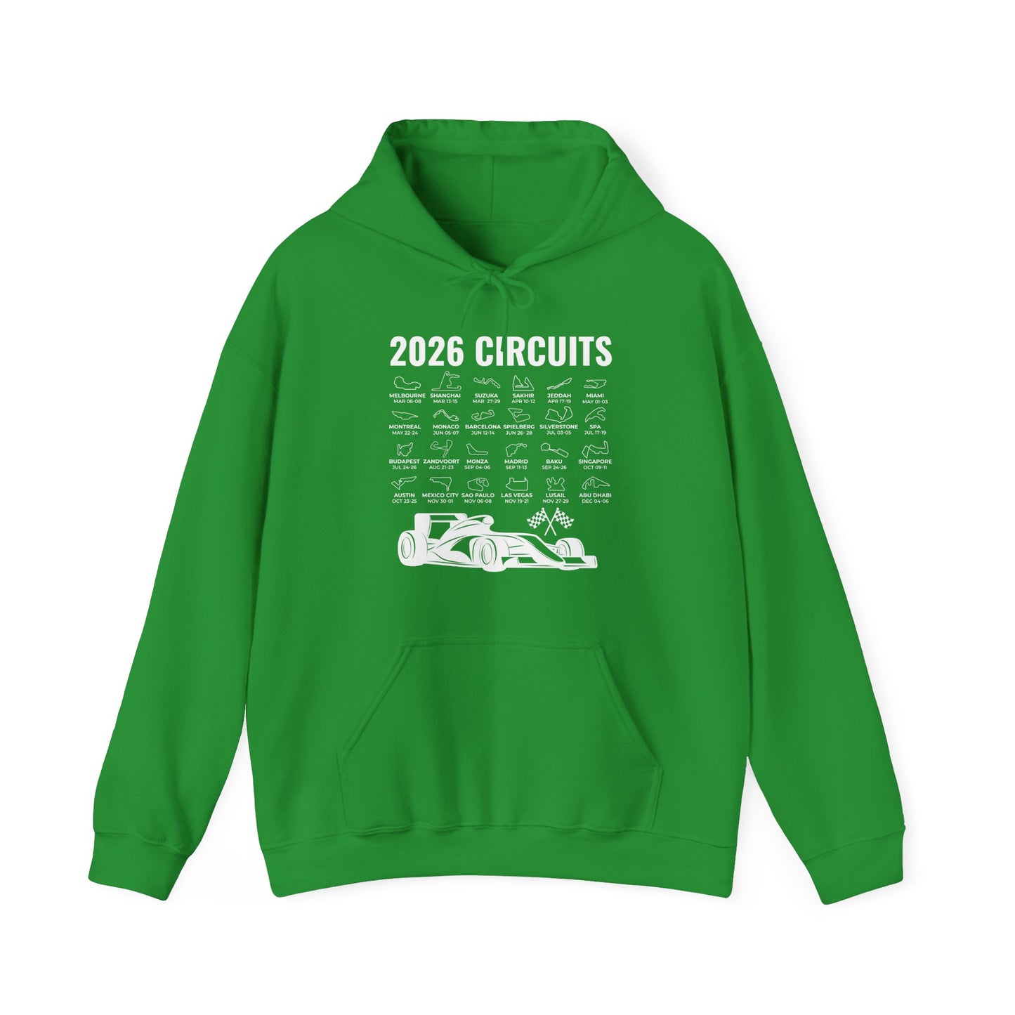 2026 Schedule Formula Racing Formula Car Retro Vintage Hoodie