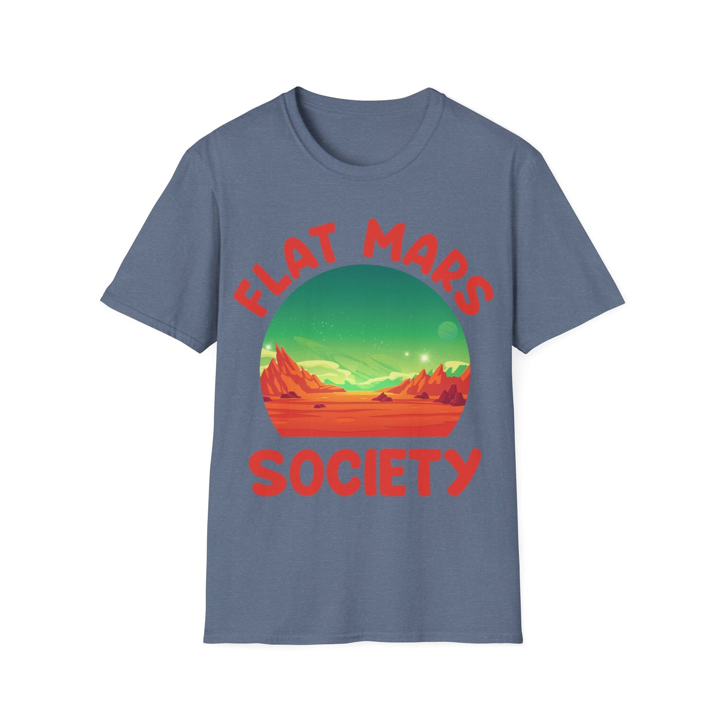 Flat Mars Society Space Astronaut Astronomy Science T-Shirt Men Women