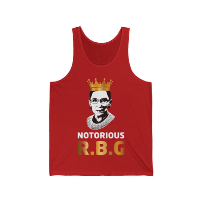 Funny Notorious R.B.G. Progressive Liberal Ruth Bader Ginsburg Crown Tank Tops