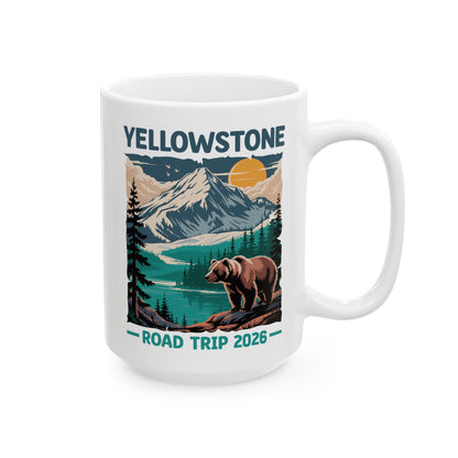 Yellowstone Road Trip 2026 Family National Park Outdoor Coffee Mug For Men Womens