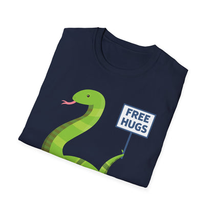 Funny Free Hugsss Cute Snake Hug Lovers Sarcastic  T-Shirt For Men Women Travelers