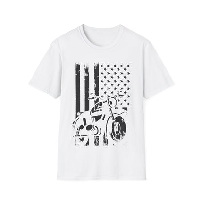 Motorcycle USA Flag Retro Viintage Biker Motercross T-Shirt For Bikers T-Shirt